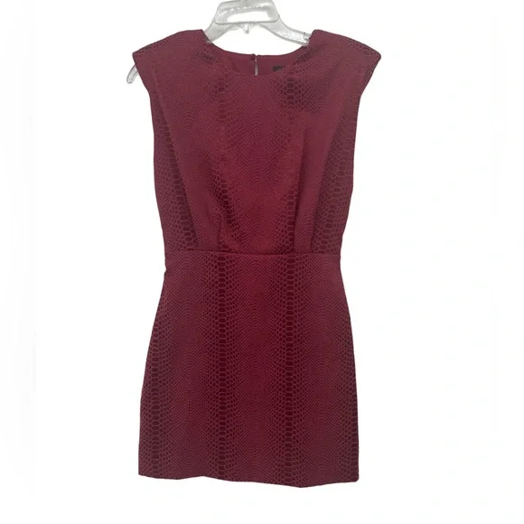 DO+BE Textured Wine Mini Dress NWT - Picture 1 of 4